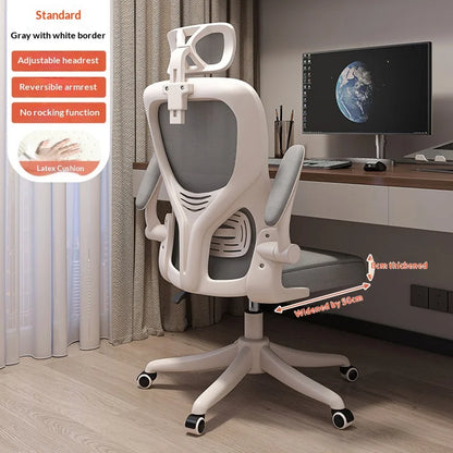 Ergonomic Office Chair Adjustable Lumbar Support Mesh High Back Swivel Computer Gaming Chair Reclining Armrest White...