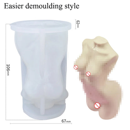 3D Body Silicone Candle Mold DIY Creative Men Women Human Plaster Epoxy Resin Aromath Soap Molds Art Craft Home Decoration