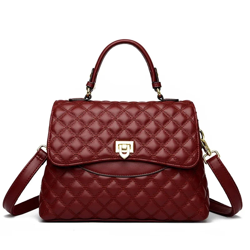 New Women's Soft Leather Shoulder Bags Multi-Layer Pockets Messenger Crossbody Bags Luxury Designer Female Handbags and...