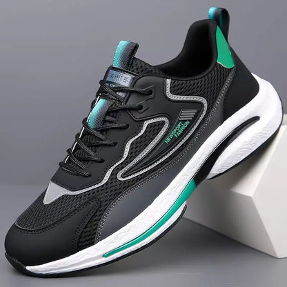 2026 New Men Sneakers Mesh Platform Shoes Fashion Outdoor Man Running Shoes Lace Up Breathable Men Shoes Durable Tenis Masculino