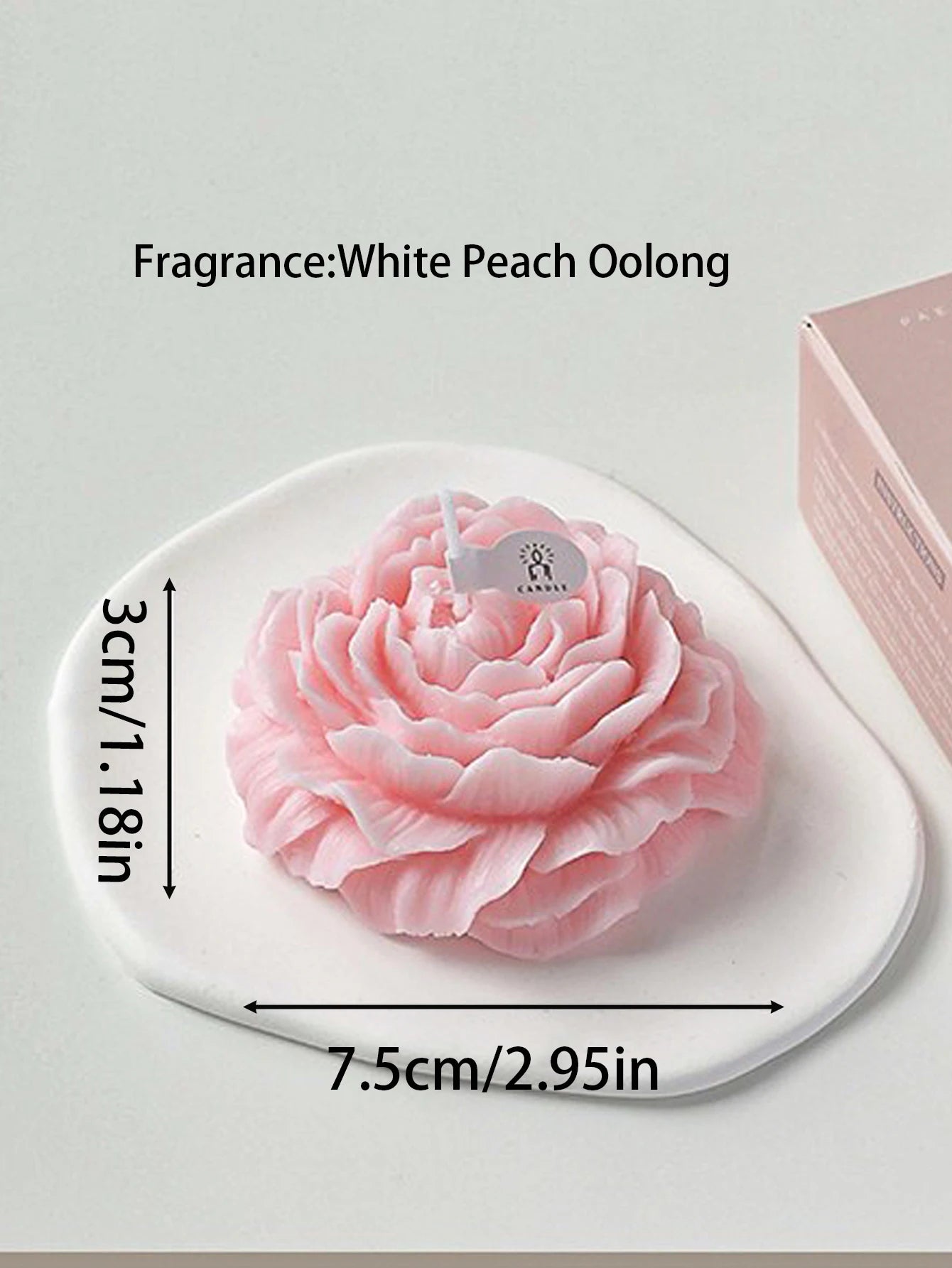 3D Peony Aromatic Candle Creative Flower Shape Aromatherapy Wedding Decor Gifts Box Valentine's Day Scented Souvenir Ornament