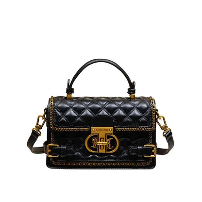 Women's handbag genuine diamond grid handbag women's 2024 new high-end designer crossbody shoulder small square bag |...