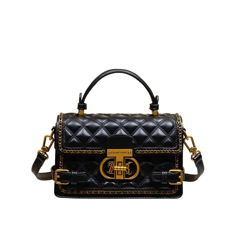 Women's handbag genuine diamond grid handbag women's 2024 new high-end designer crossbody shoulder small square bag |...