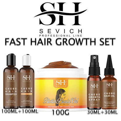 Sevich Chebe Hair Loss Treatment Spray Traction Alopecia Chebe Powder Essential Oil Africa Crazy Hair Growth Products Hair Care