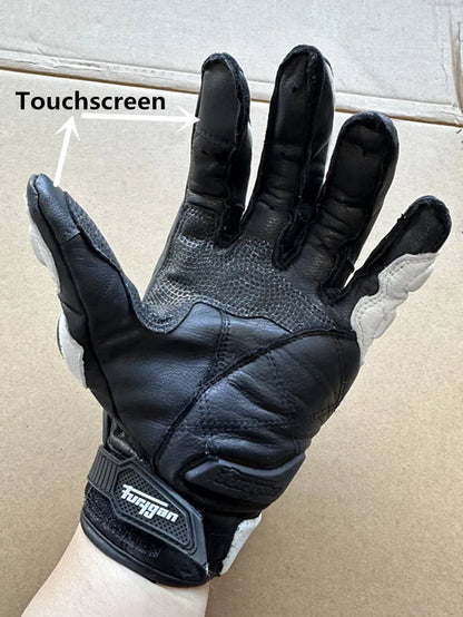 Motorcycle Gloves Afs6 Afs10 Afs18  Security Protection Windproof  Motocross Mittens Touch Screen Men's Leather Motorbike Glove