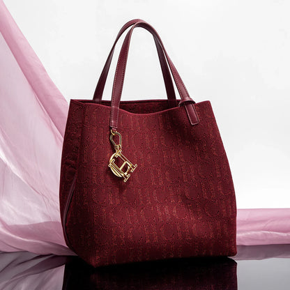 Large Capacity Letter Design Small Card Bag Accessories Handbag Fashion New Solid Color Women's Bucket Bag - Kimlud