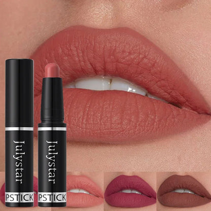 10 Color Nude Brown Matte Lipstick Pen Waterproof Lasting Non-Stick Cup Velvet Fruit Lipstick Lip Tint Pencil Makeup Lip...