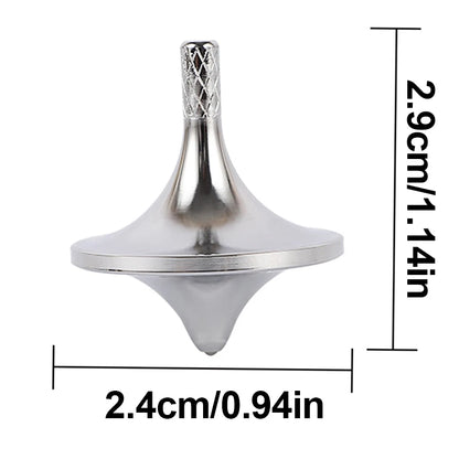 Novelty Spinning Tops Metal Alloy Gyro Silver Steel Spin Forever Mini Desk Table Fun Spinner Toy Game Gifts For Children Adult