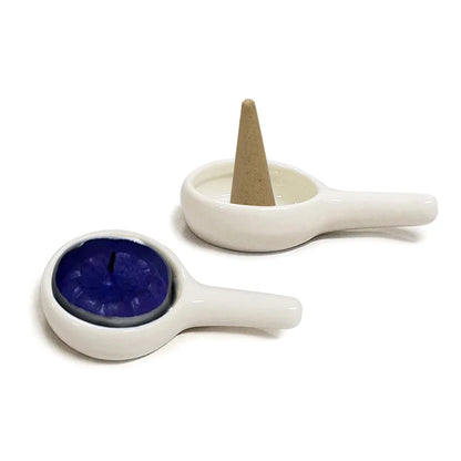 1PC Ceramic Candle Holder Wax Melt Oil Burner Diffuser Fragrance Tray Aromatherapy Furnace Candlestick Home Decoration