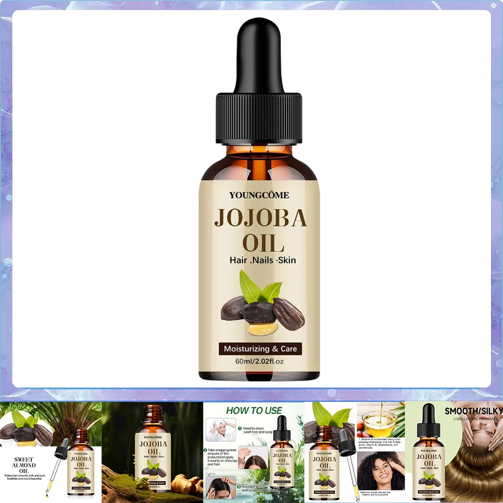 Organic Jojoba Oil, Pure Moisturizing Oil For Face, Hair, Skin Nails | Natural Cold Pressed Hexane Free Carrier Oil Hair...