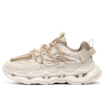 Men's sports shoes four seasons new thick-sole non-slip outdoor casual running shoes student light breathable soft-sole sneakers - Kimlud