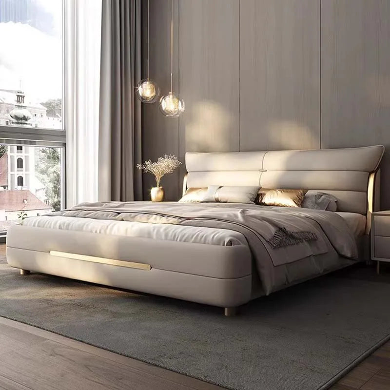 Modern Aesthetic Bed Multifonction Organiser King Size Double Bed Storage Space Marco De Cama Queen Moderno Luxury...