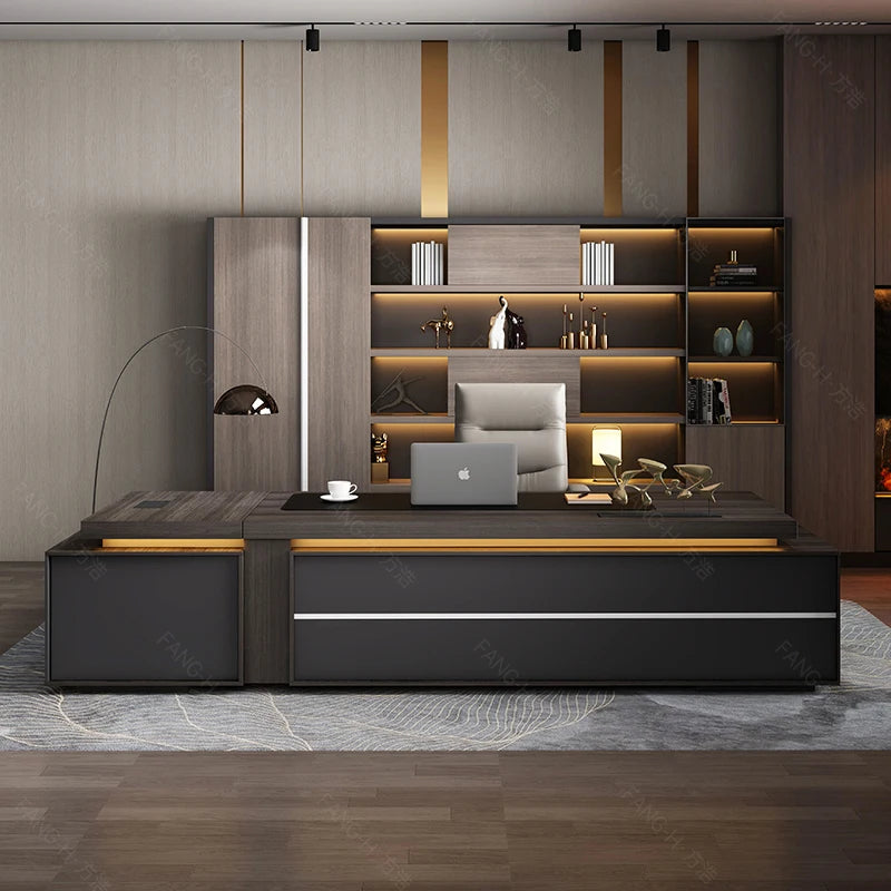 Designer Chinese Boss Table Simple Modern Chinese Reception Drawers Desks Cabinet Conference Unusual Bureau Meuble Furniture - Kimlud