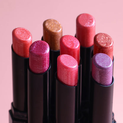 Diamond Shiny Lipstick Highly Pigmented Metallic Pearl Lipstick Waterproof Long-Lasting Makeup Sparkle Radiant All Day Cosmetic