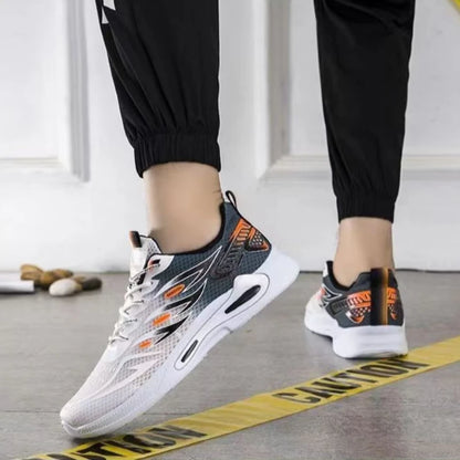 Summer Sneakers for Men Mesh Breathable Running Shoe Lace Up Trend Wear Resistant Platform Shoes Comfortable Soft Sole Men Shoes