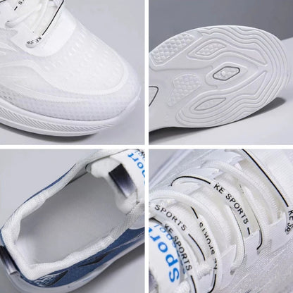 Summer Sneakers for Men Mesh Breathable Running Shoe Lace Up Trend Wear Resistant Platform Shoes Comfortable Soft Sole Men Shoes