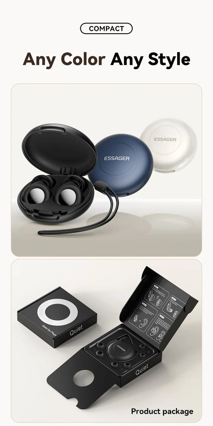 ESSAGER Noise Cancelling Ear Plugs for Sleeping Soft Silicone Sleep Earplugs Noise Reduction Earbuds for Sleep Work Study Travel - Kimlud