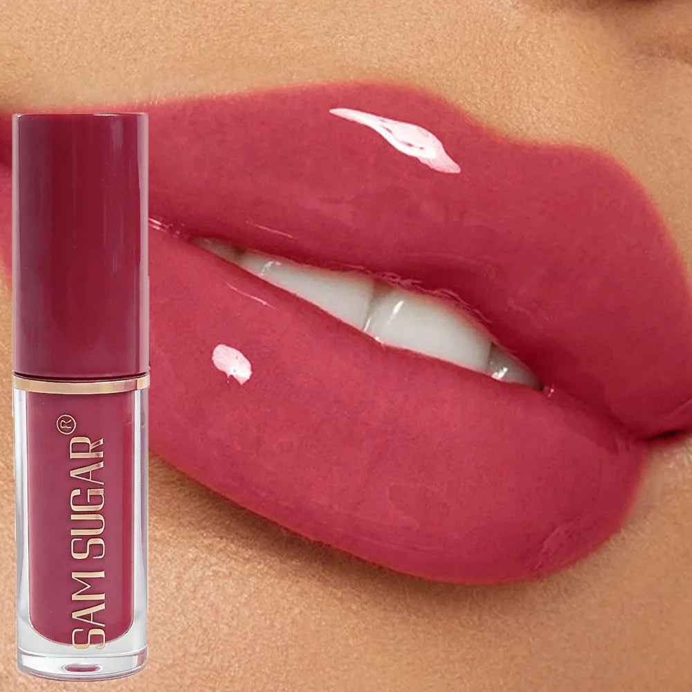 Long Lasting Plumping Lip Gloss Moisturizing Waterproof Non Stick Cup Water Gloss Liquid Lipstick Mini Lip Gloss Makeup...