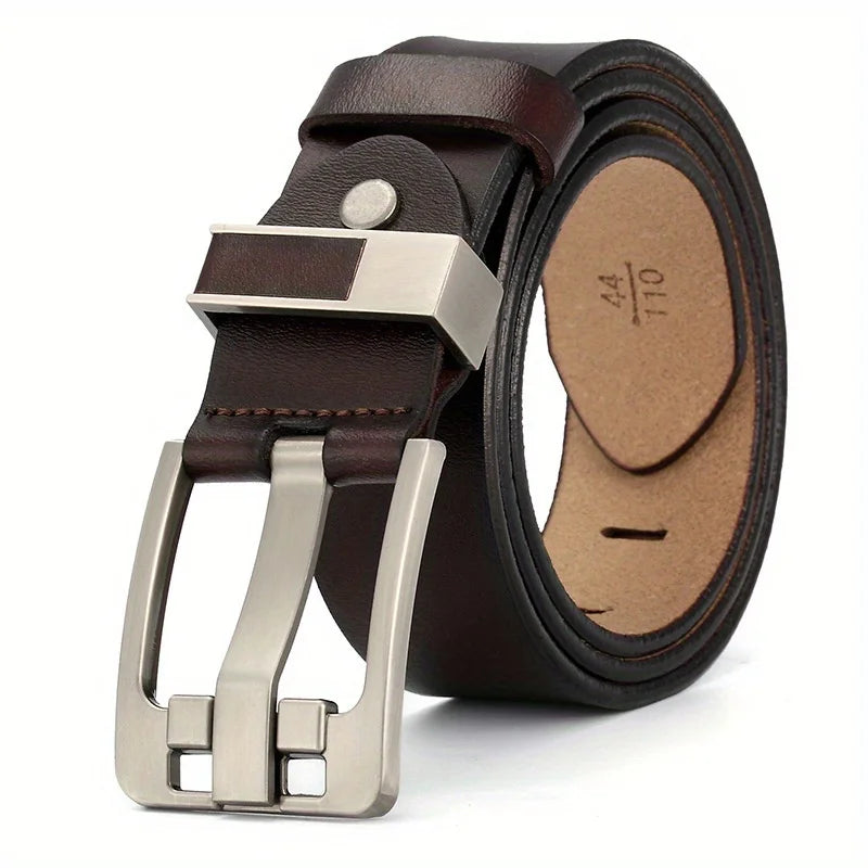 Long Large Plus Size 130 140 150 160 170cm Vintage Alloy Pin Buckle Men Belt High Quality Leather Luxury Straps Male Belt - Kimlud
