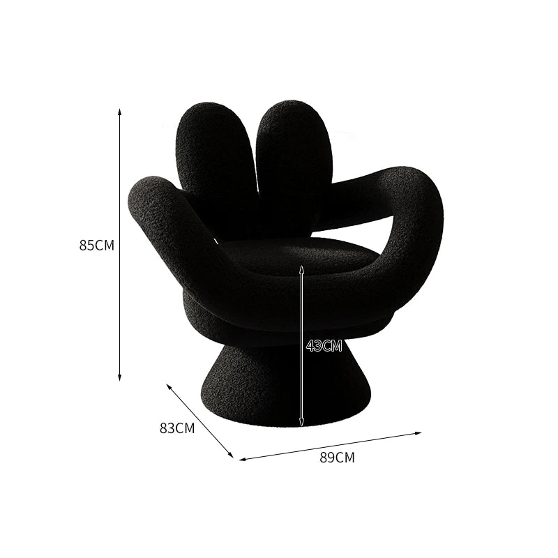 Luxury Design Balcony Living Room Chair Swivel Single Relaxing Sofa Chair Backrest Dresser Vanity Nordic Armchairs Living Chairs - Kimlud
