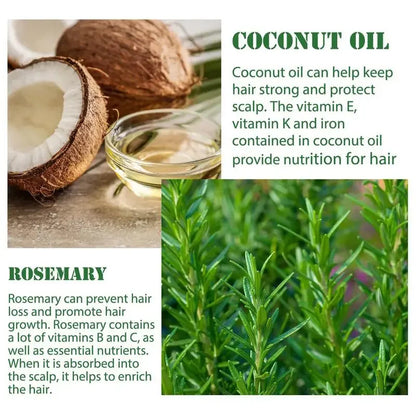 Rosemary Hair Care Oil 2.02 Oz Skin Care Essence Refreshing Essential Oils for Nourish the Scalp Dry Skin Enhanced Hair...