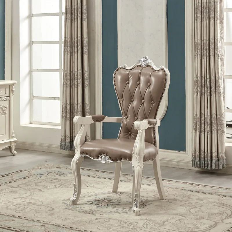 European Light Luxury Chairs Simple Solid Wood Party Unusual Adult Restaurant Chairs Design Comfy Lounge Stoel Home Furniture - Kimlud