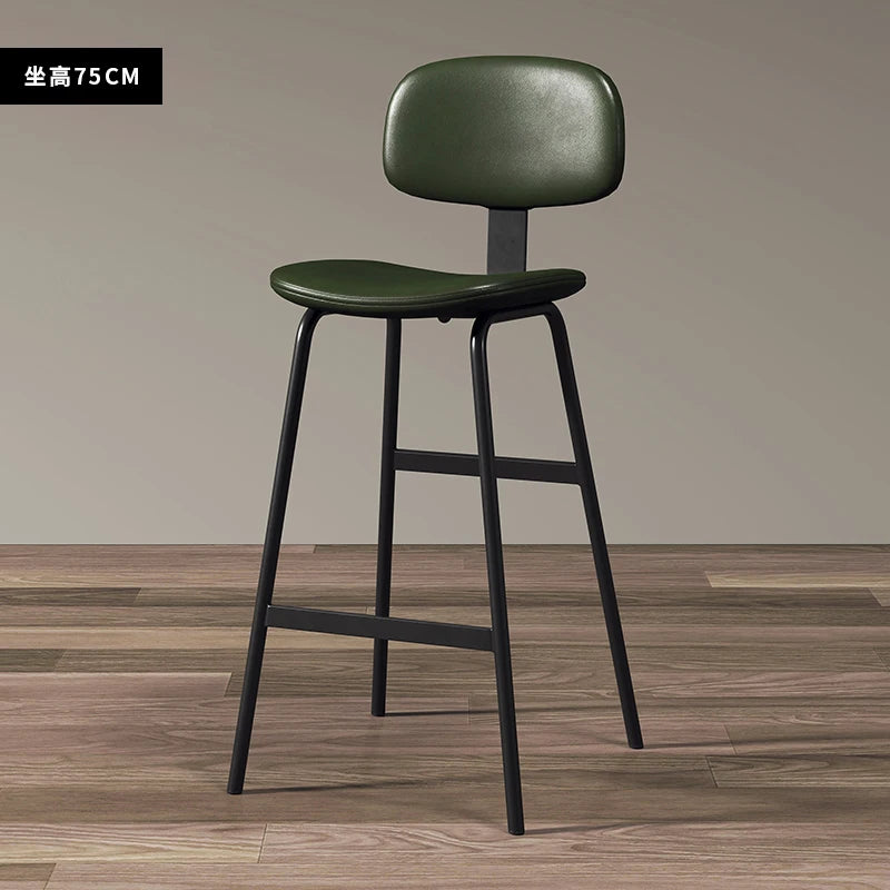 Industrial Style High Stool Soft Bag Relax Wrought Iron Simple Modern Bar Stools Italian Design Taburetes De Bar Bar...