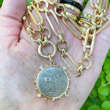 pearl Vintage horse coin Pendant Choker Clavicle Chain Necklace For Women Girl Punk Collares Aesthetic Jewelry Gifts |...