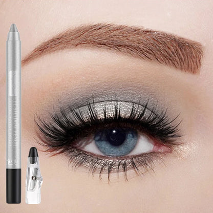 Metallic Blue Pearlescent Eyeshadow Pencil Stick Lasting Waterproof Smoky Glitter Grey White Purple Eye Shadow...