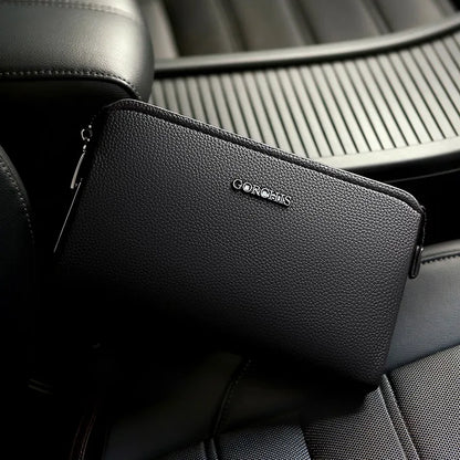 Leather Wallet FL-V1 Men Business Clutch Bag Smart Fingerprint lock Security Anti Theft Handbag Black Safety Men Wallet...