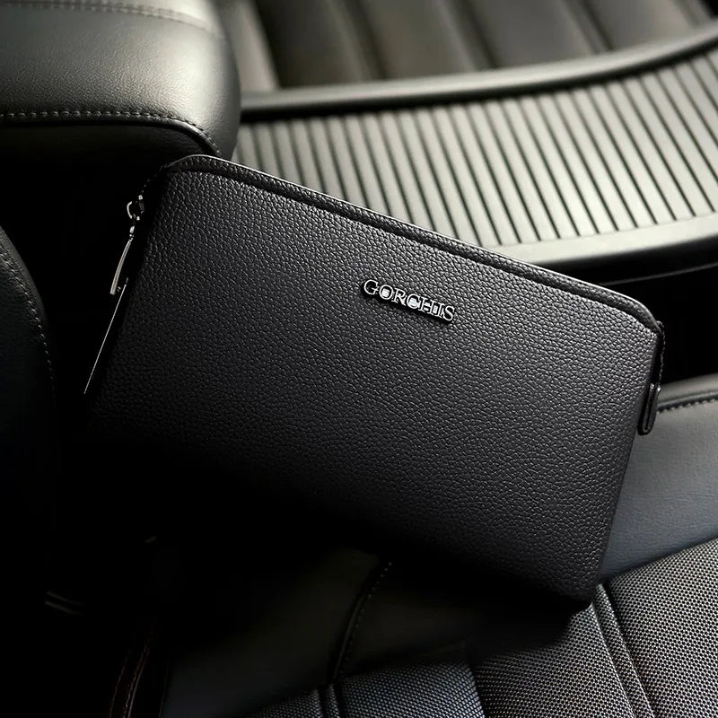 Leather Wallet FL-V1 Men Business Clutch Bag Smart Fingerprint lock Security Anti Theft Handbag Black Safety Men Wallet...