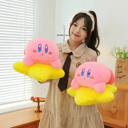 2025 New 30-50cm Star Kirby Large Plush Toy Girl Sleeping Pillow Doll Backrest Skin Friendly Cartoon Cute Kawaii Girl Gift
