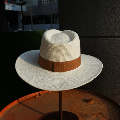 Fashion Casual White Panama Hats Summer Fedora Hat for Men Women Sun Hats Wedding Party Hat with Ribbon Band | Kimlud...