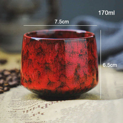Best Selling Colorful Reactive glaze Ceramic Coffee Mug 170ml Ceramic Espresso Tea Cup Home Office Lacquered water cups