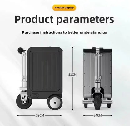 2025Aliotop High Quality Modern Smart Portable Manned Electric Riding Luggage Anti-Theft Waterproof Expandable Foldable...