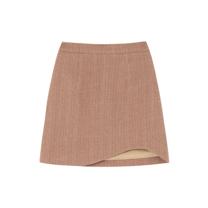 XXNING Luxury Faion Set Women's Autumn Winter ort Coat Skirt Two-Piece Suit Ele Lady Sle  Knot Design