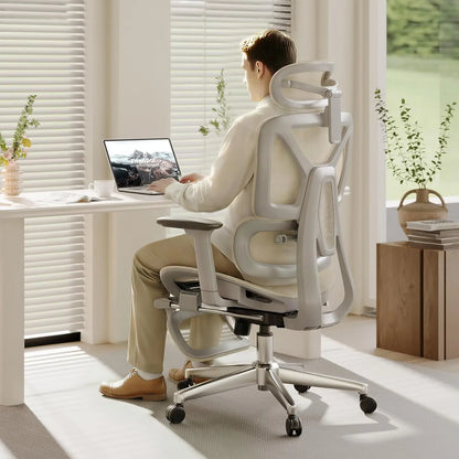 Premium Ergonomic Office Chair With Footrest- Adjustable 3D Armrests, Dynamic Lumbar Support, Recline & Tilt, Customized...
