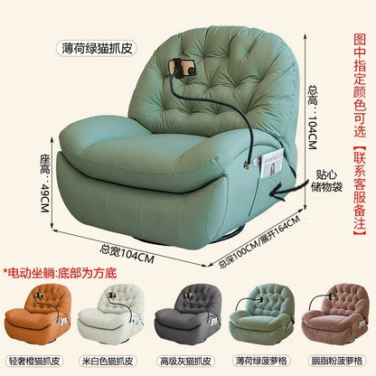 Multifunctional space lazy sofa cabin rocking chair home living room light luxury Nordic electric single recliner