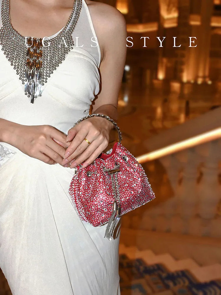 Rhinestone Bag Evening Clutch Bag Purses And Handbag Luxury Designer Shoulder Bag Shiny Crystal Clutch Purse Bucket Bag...