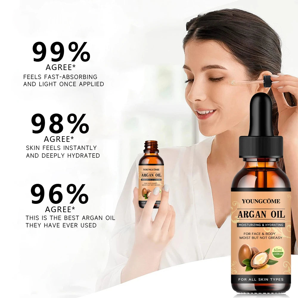 Moroccan Argan Oil Hair Serum Lightweight Hair Oil Mist For Split Ends, Frizzy Hair And Flyaways, Hair Oil Repair- Gloss Shine - Kimlud
