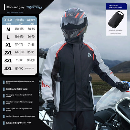 BMEI Motorcycle Raincoat Cycling Clothes Suit Rain-Proof Special Adult Rain-Proof Split Men's Take-out Rider