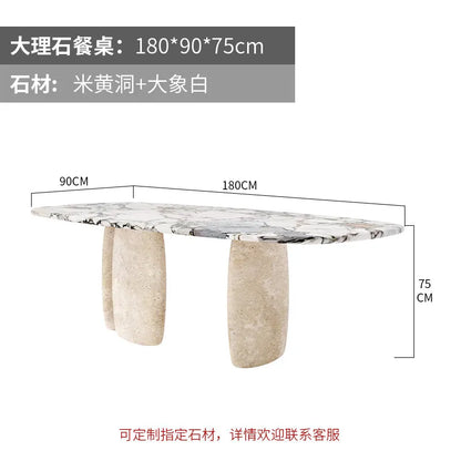 Kitchen Marble Dining Table Center Modern Nordic Designer Dining Table Reception Restaurant Mesas De Comedor Kitchen...