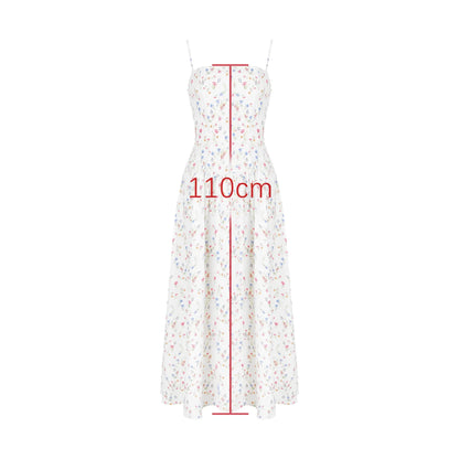Mingimingxi Summer Elegant Party Dresses 2024 Floral Print One-piece Graduation Dress Strap Midi Long Dresses Women's Clothing