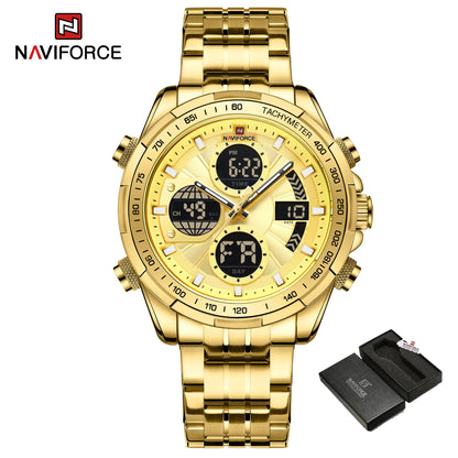 NAVIFORCE Fashion Military Watches for Men Luxury Original Sports Chronograph Watch Waterproof Quartz Clock Digital WristWatch - Kimlud