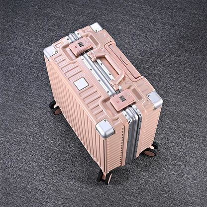 18/20 inch Carry on Suitcase Aluminum Frame Sturdy PC Trolley Case Business Cabin Bag Luggage Travel Suitcase - Kimlud