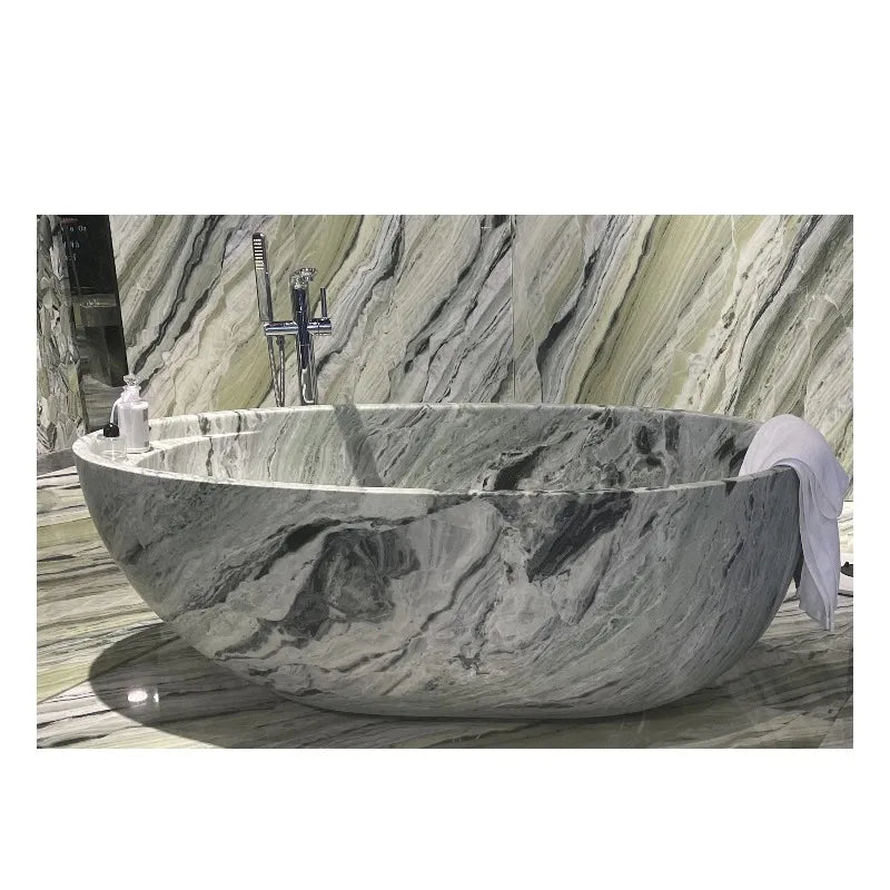 Large Modern Freestanding Solid marble imitation Natural Stone Bathtub With Drainer Square Soaking Tub Bathroom Hotel Use
