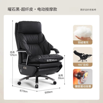 Aesthetics Massage Chair Swivel Lift Comfortable Office Nordic Design Rotating Chair Footrest Ergonomic Bureau Meuble...