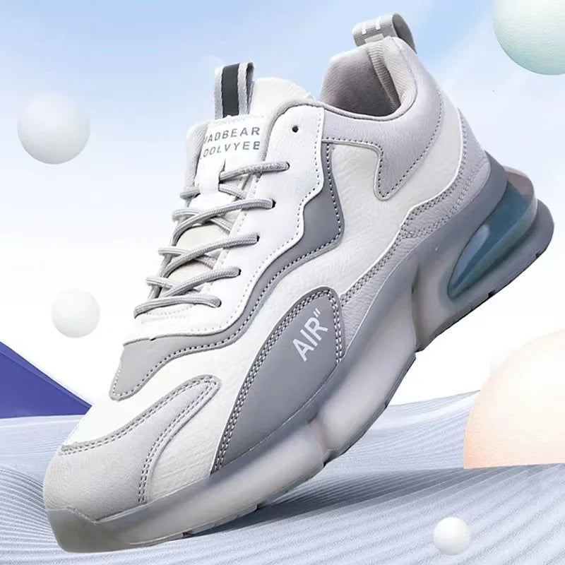 Leather Men's Shoes Comfortable Platform Sneakers for Men Casual Shoes Non Slip Wear-resistant Men Tennis Shoes Neakers...