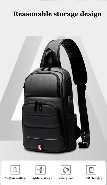 Designer Crossbody Bags for Fashion Shoulder Bags USB Charging Messenger Sling Bag Chest Bag Oxford Single Shoulder Strap Pack