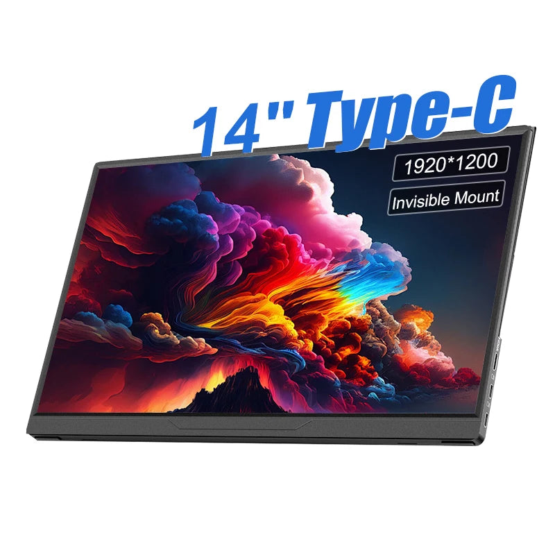 14inch Portable Monitor Touch Ultra-thin 1200P IPS USB-C HDMI External Second Screen for Laptop PC Cell Phone Switch PS4/5 Xbox - Kimlud